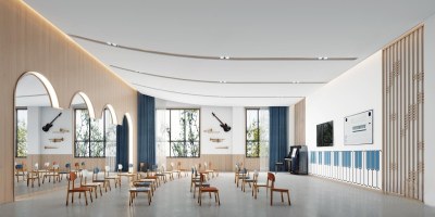 现代幼儿园音乐教室3D模型下载